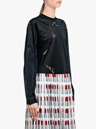 Shop Prada Print Jersey Dress - Black