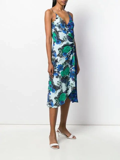 Shop Pinko Wrap-around Midi Dress - Blue