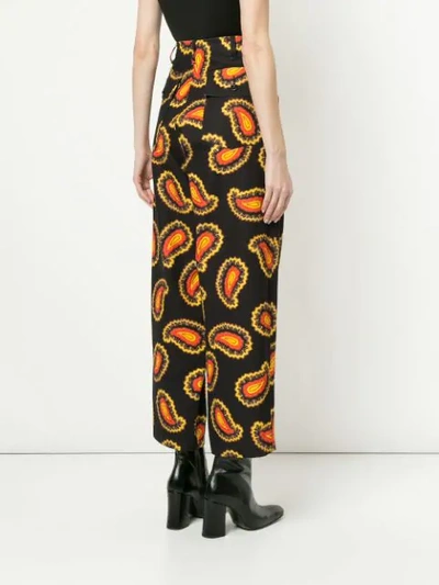 Shop Toga Paisley Print Trousers In Black