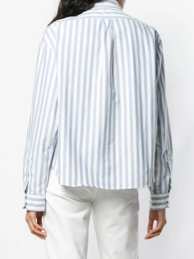 Shop Polo Ralph Lauren Striped Long-sleeve Shirt In White