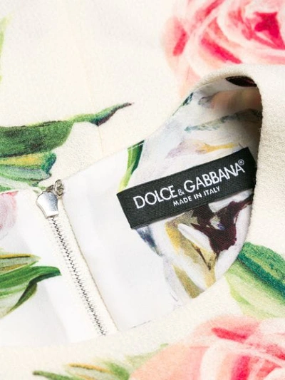 Shop Dolce & Gabbana Floral Shift Dress - White