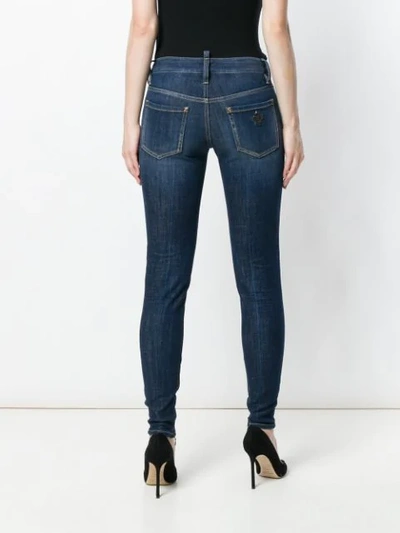 Shop Dsquared2 Classic Skinny Jeans In Blue