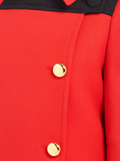 Shop Prada Natté Gabardine Jacket In Red