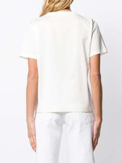 Shop Moncler Embroidered Pocket T-shirt In White