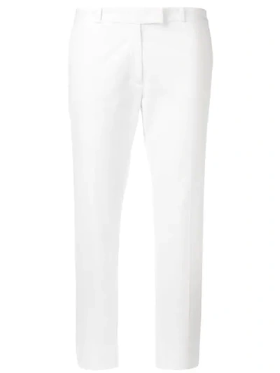 Shop Joseph Cropped Cigarette Trousers In White