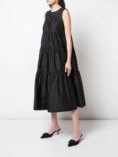 Shop Co Gathered Flared Dress In Black