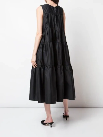 Shop Co Gathered Flared Dress In Black