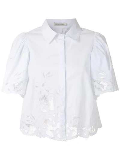 Shop Martha Medeiros Dalva Shirt In White