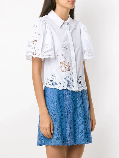 Shop Martha Medeiros Dalva Shirt In White