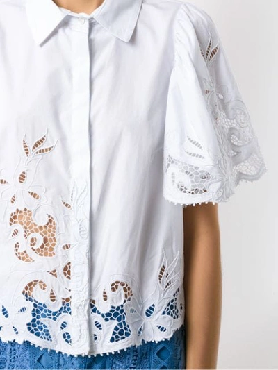 Shop Martha Medeiros Dalva Shirt In White