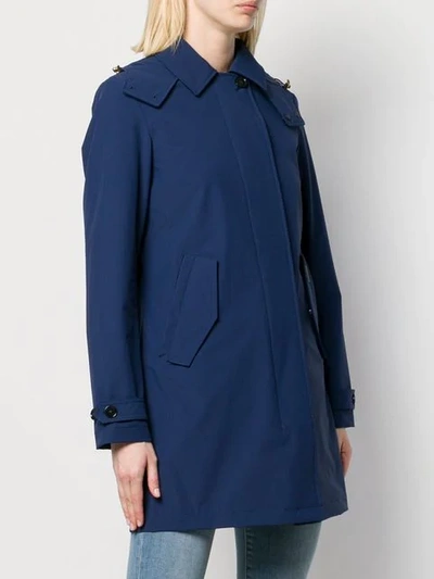 Shop Woolrich Charlotte Hooded Coat - Blue