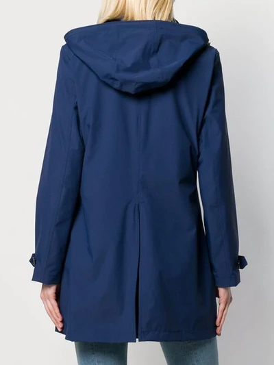 Shop Woolrich Charlotte Hooded Coat - Blue