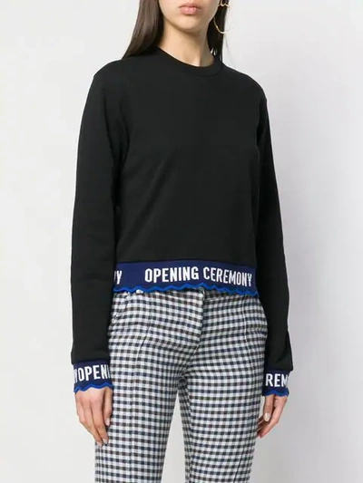 Shop Opening Ceremony Logo Lined Sweater - Black