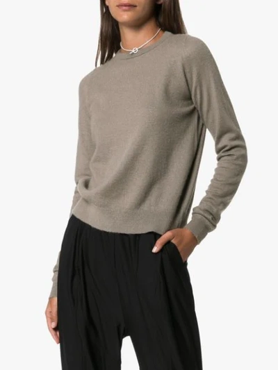 Shop Rick Owens Knitted Cashmere Jumper In Grey