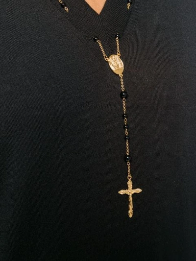 Shop Dolce & Gabbana Rosary Detail Jumper In Black