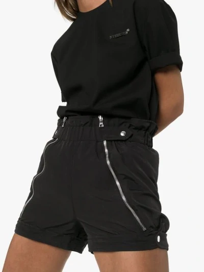 Shop Rta Louie Zip-detail Shorts In Black