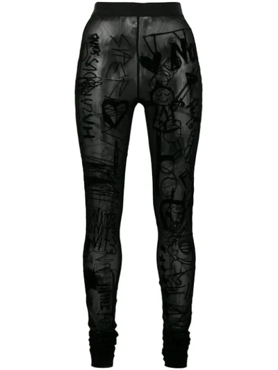 Shop Diesel Graffiti Tights - Black