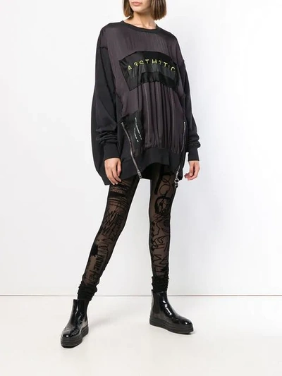 Shop Diesel Graffiti Tights - Black