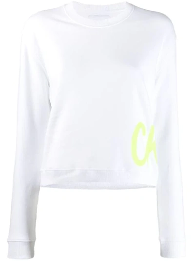 Shop Calvin Klein Jeans Est.1978 Logo Sweatshirt In White