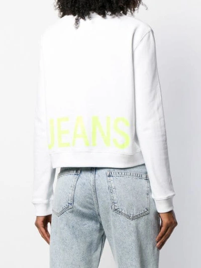 Shop Calvin Klein Jeans Est.1978 Logo Sweatshirt In White