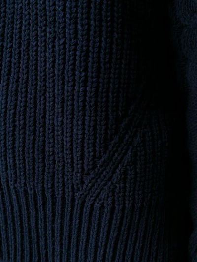 Shop Juunj Oversized Knit Jumper In Blue