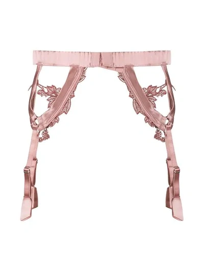 Shop Fleur Of England Desert Rose Suspender Belt In Pink