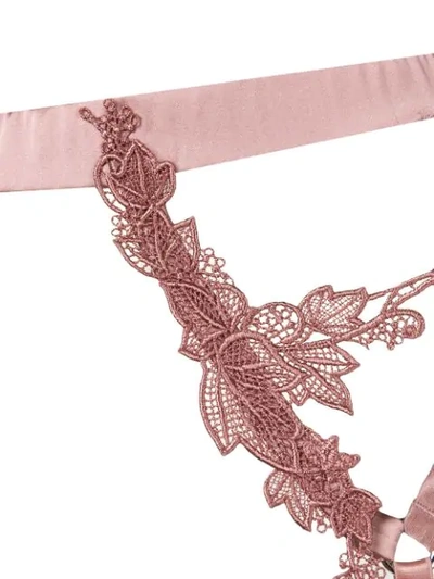 Shop Fleur Of England Desert Rose Suspender Belt In Pink