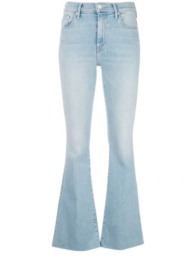 Shop Mother The Weekender Flared Jeans In Blue