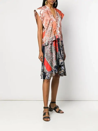 CHLOÉ PAISLEY PRINT PANELLED DRESS - 大地色