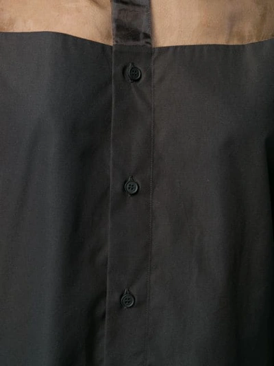 Shop Maison Margiela Sheer Detail Shirt In Black