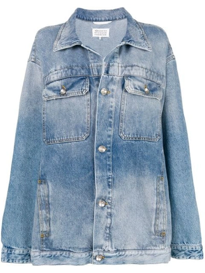 Shop Maison Margiela 'kaban' Jeansjacke - Blau In Blue