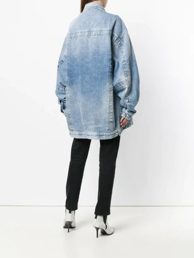 Shop Maison Margiela 'kaban' Jeansjacke - Blau In Blue