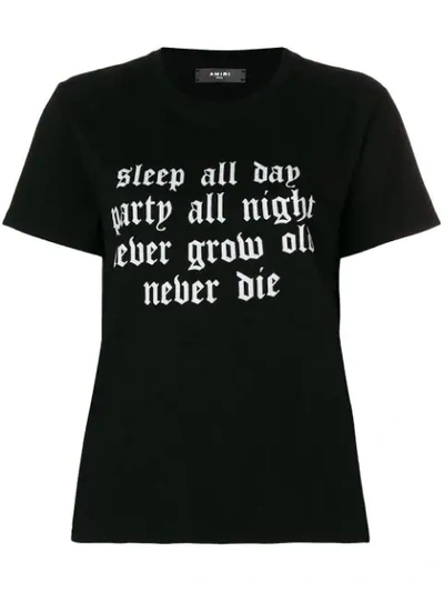 Shop Amiri Printed T-shirt In Black