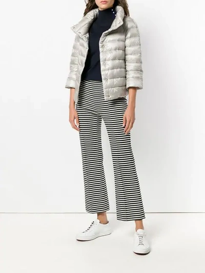 Herno Zipped Padded Jacket In Grey