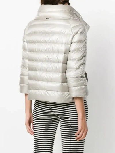 Herno Zipped Padded Jacket In Grey