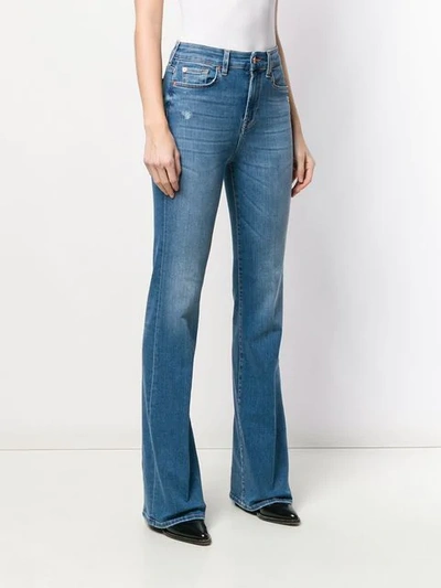 Shop 7 For All Mankind Bootcut Jeans In Blue