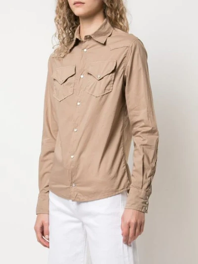 A SHIRT THING 胸袋衬衫 - 棕色
