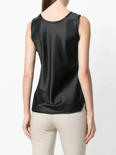 Shop Blanca Curved Hem Vest Top In Black