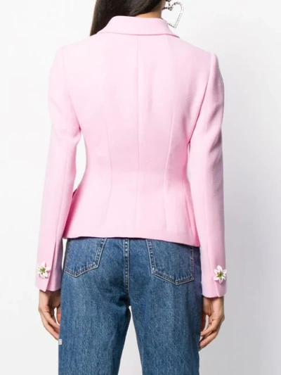 Shop Dolce & Gabbana Flower Embellished Jacket In Pink