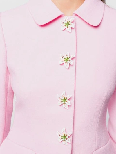 Shop Dolce & Gabbana Flower Embellished Jacket In Pink