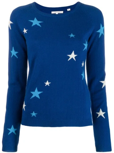 Shop Chinti & Parker Star Knit Jumper In Blue