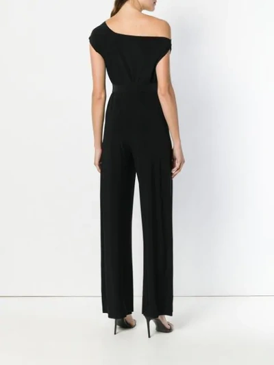 Shop Norma Kamali Tailored Fitted Jumpsuit In Black
