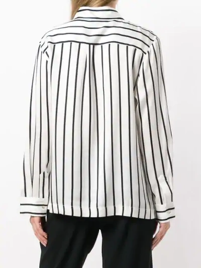 Shop Asceno Striped Silk Shirt In Neutrals