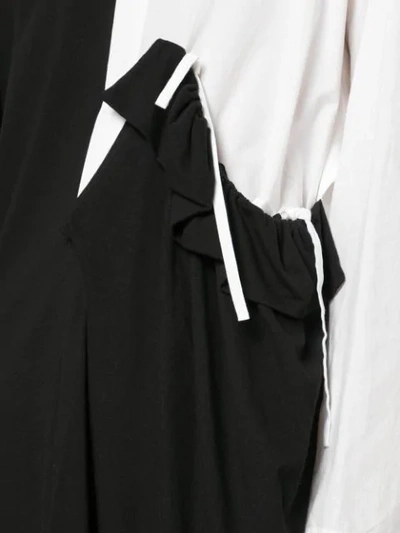 Shop Y's Panelled Shirt Dress In Black