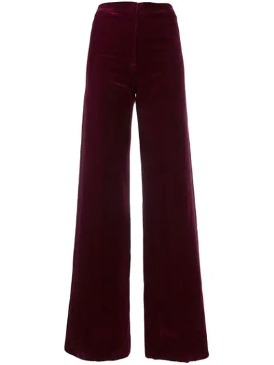 Pre-owned Emanuel Ungaro 1970's Wide-leg Trousers In Red