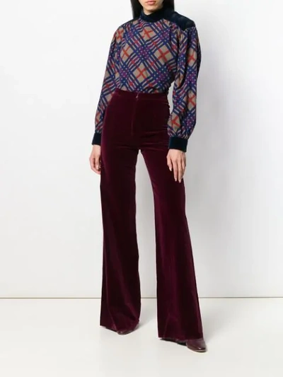 Pre-owned Emanuel Ungaro 1970's Wide-leg Trousers In Red