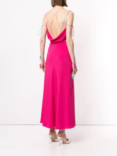 Shop Anna October Spaghetti Straps Long Dress In Pink