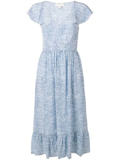 Shop Michael Kors Floral Summer Dress In Blue