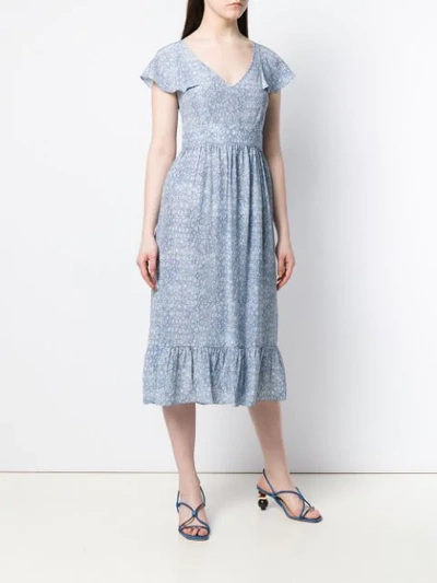 Shop Michael Kors Floral Summer Dress In Blue