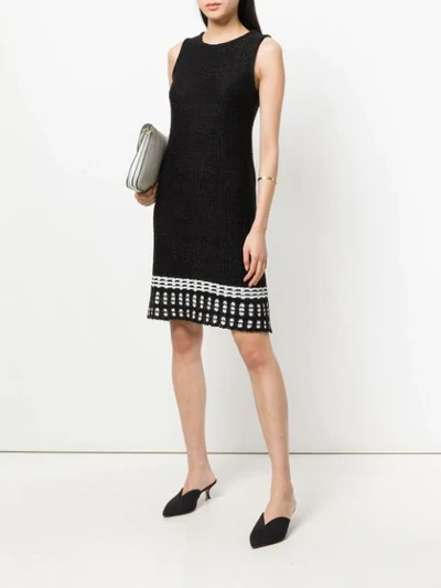 Shop Charlott Contrast Hem Dress In Black